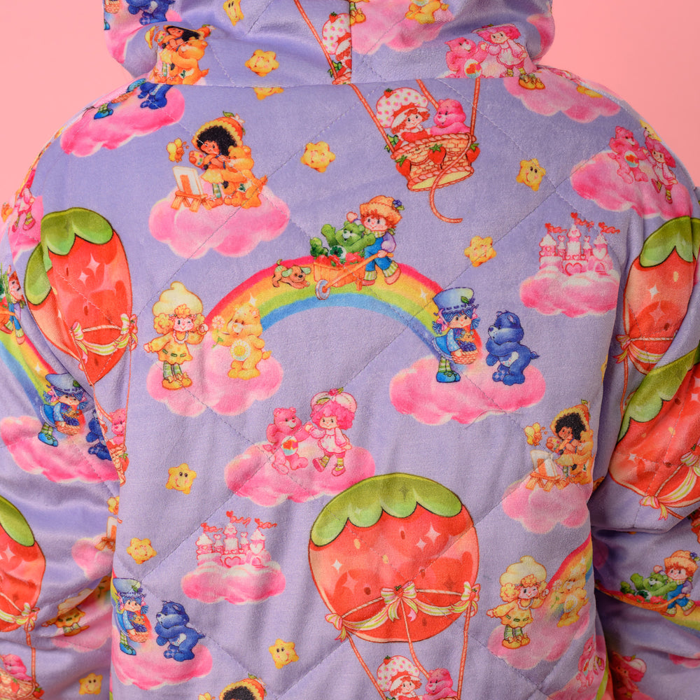 Chamarra Strawberry shortcake y Care bears x Cakeworthy Rosita Fresita Osito Cariñositos tipo terciopelo