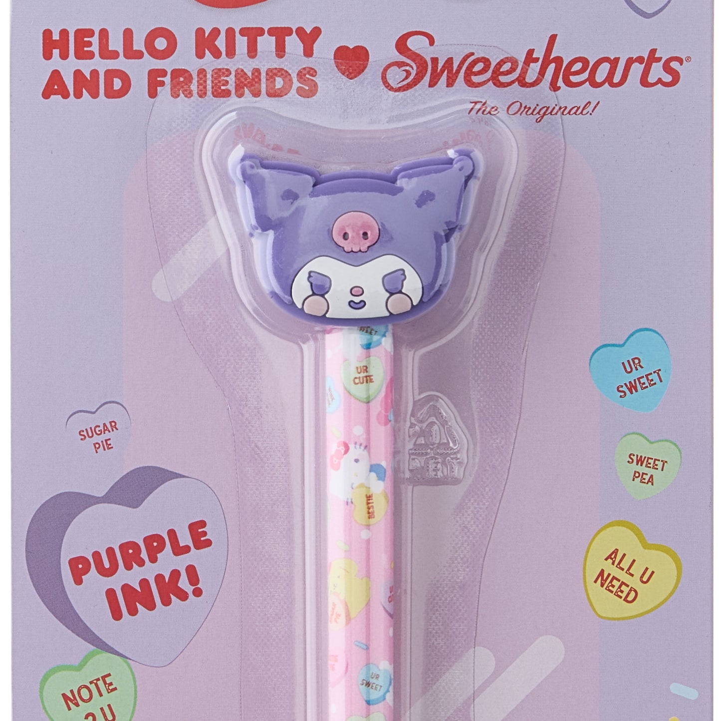 Hello Kitty x Sweethearts Pluma tinta morada Kuromi
