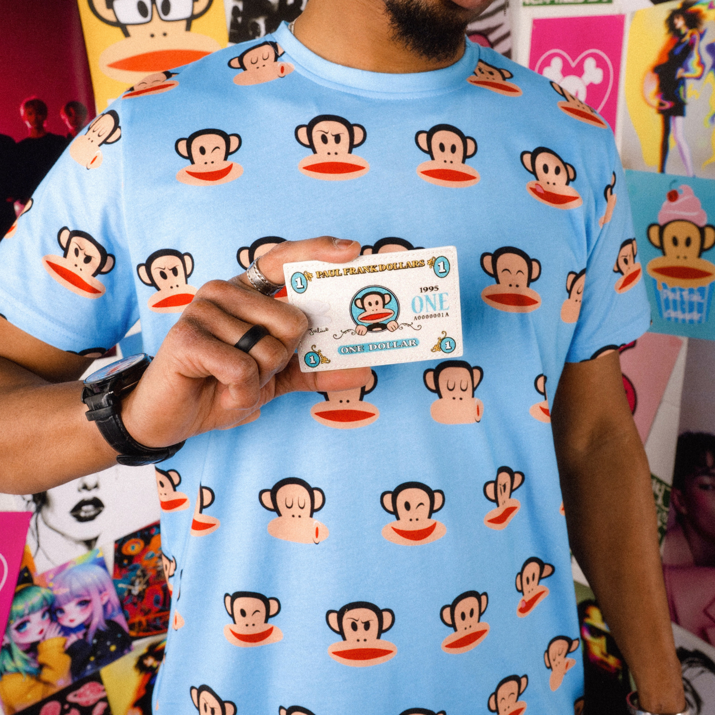 Paul Frank x Cakeworthy Tarjetero con glitter