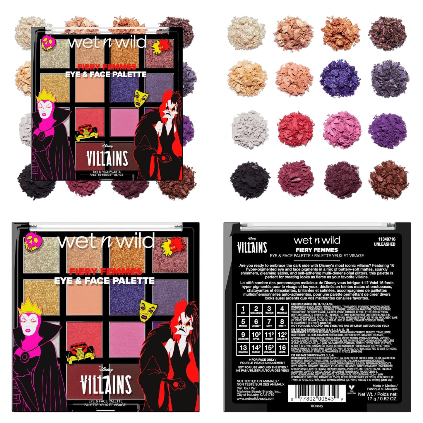 ⚠️ PREVENTA Maquillaje Disney Villains Paleta de Sombras Unleashed