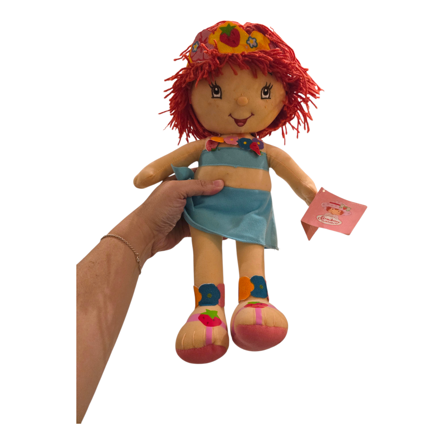 Muñeca vintage año 2004 Seaberry Beach Peluche Mediana 38 cms Rosita Fresita Strawberry Shortcake