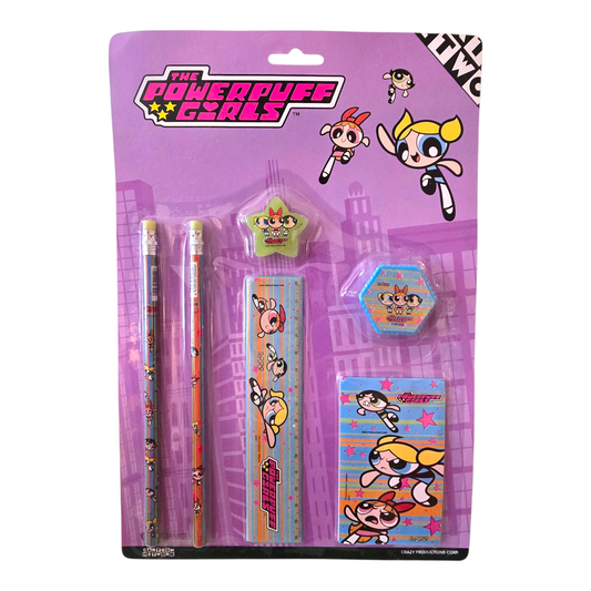 Set de Papelería vintage Chicas Super poderosas Powerpuff Girls azul todas