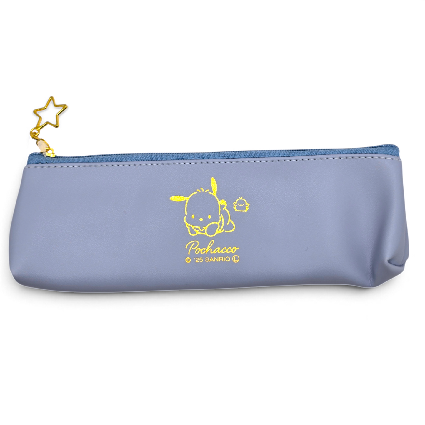 Bolsita multiusos Sanrio Japon Original licencia medida aprox 19x6.5 cms plano vinyl tipo largo (lapicera, joyero, porta Cepillo de dientes, ligas etc) Pochacco