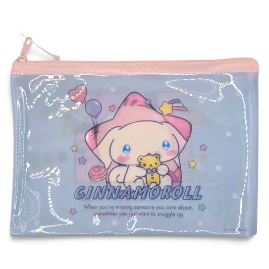 Bolsita multiusos tipo sobre Plano Sanrio Japon Original licencia medida aprox 20x14 cms Cinnamoroll con Pochacco
