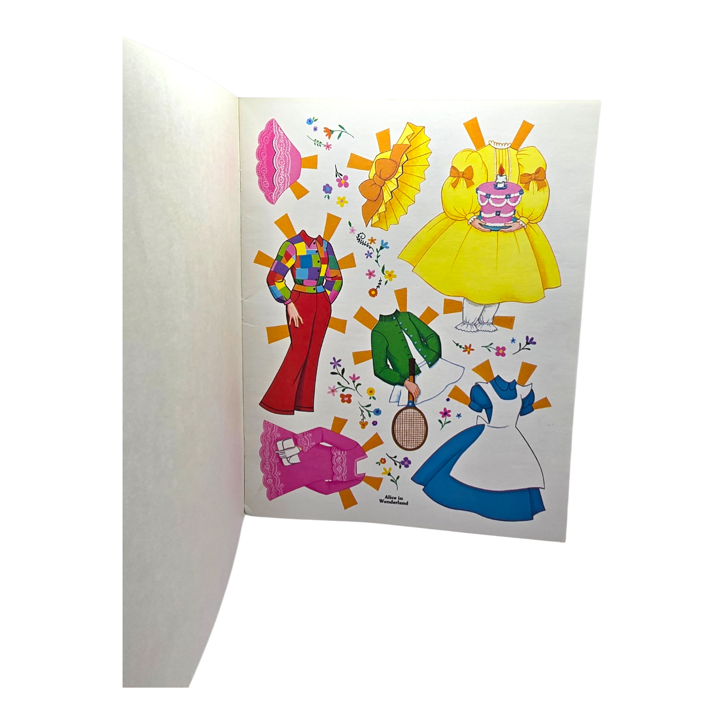 Libro de muñecas de Papel Vintage Alice in wonderland Alicia en el país de las maravillas