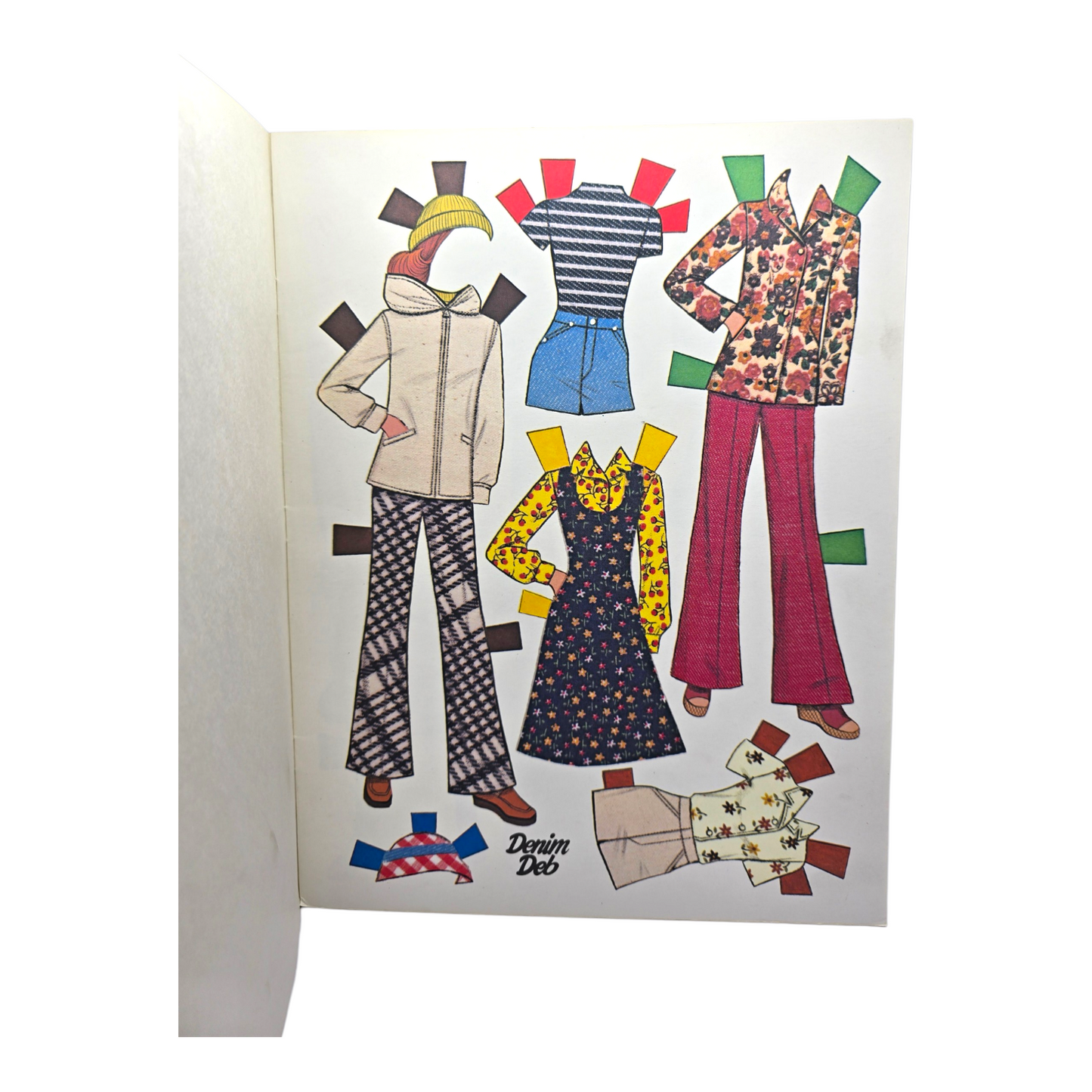 Libro de muñecas de Papel Vintage Denim Deb Año 1977