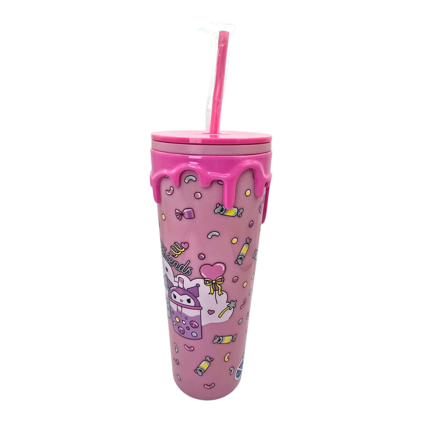 Vaso tumbler de Acrílico Hello Kitty Sanrio BioWorld 710 ml 24 oz