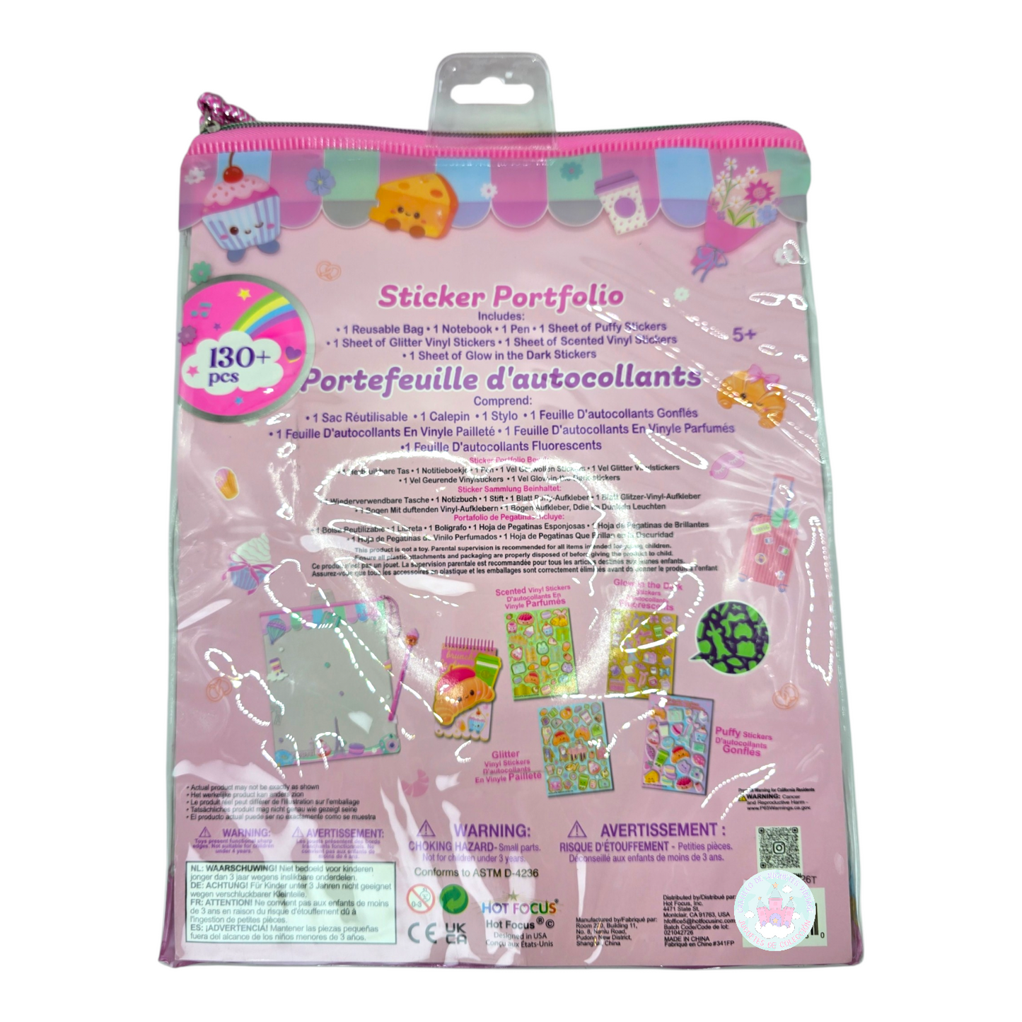 Set de Papelería y stickers Crossaint Kawaii