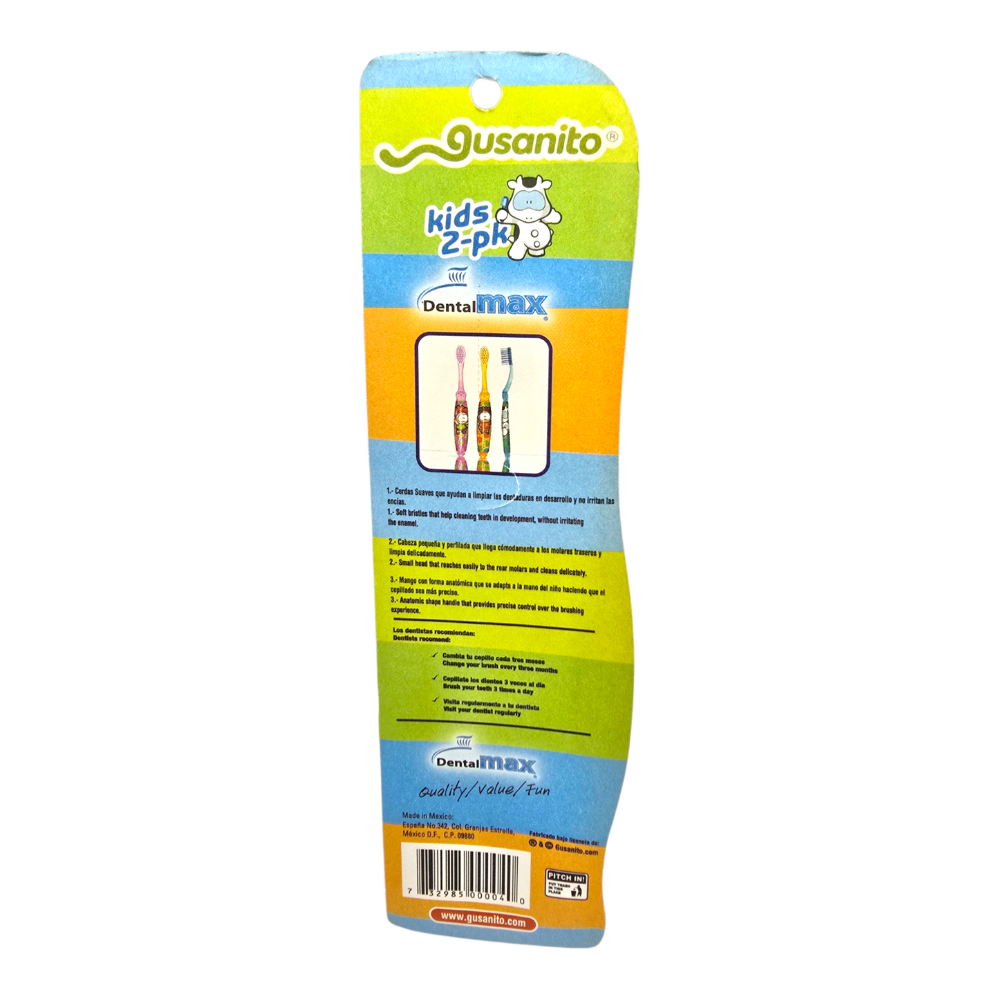 Set Vintage Cepillos de Dientes Suaves Cowco Gusanito