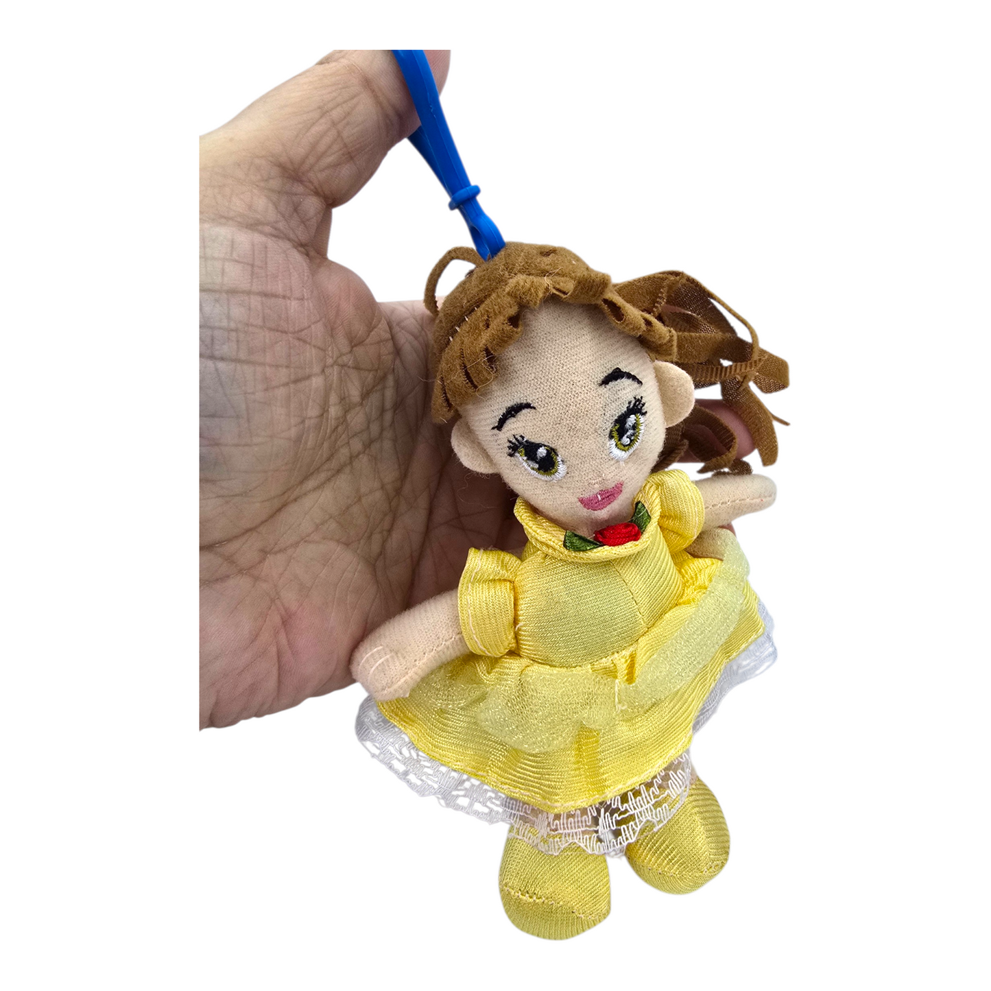 Llavero bag clip Vintage Fisher Price Princesas Disney año 2002 Belle Beauty and the Beast Bella y Bestia