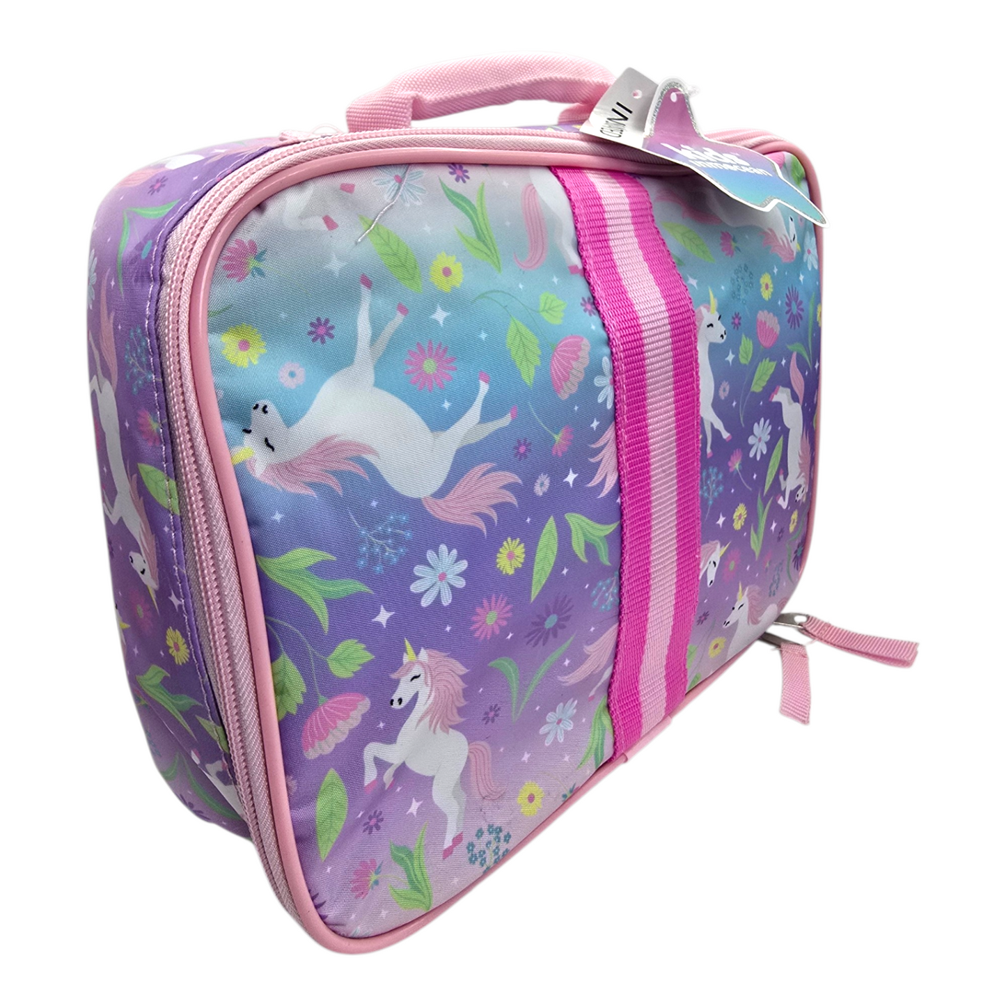 Lonchera bolsa aislada térmica Unicornio 26cm x 20cm x 7cm aprox