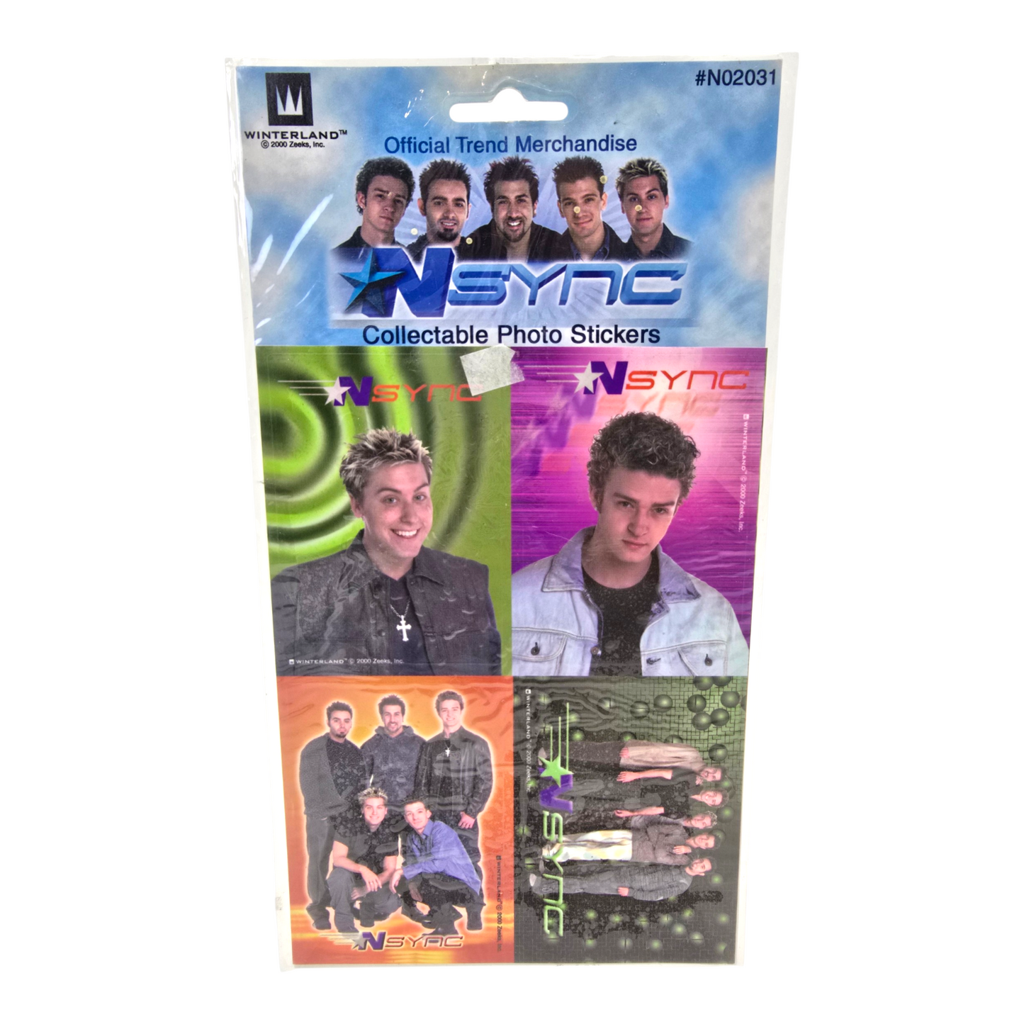 Planilla stickers vintage N'sync año 2000