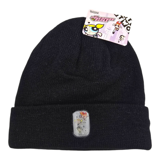 Vintage Beanie tejido Chicas super poderosas Powerpuff Girls negro