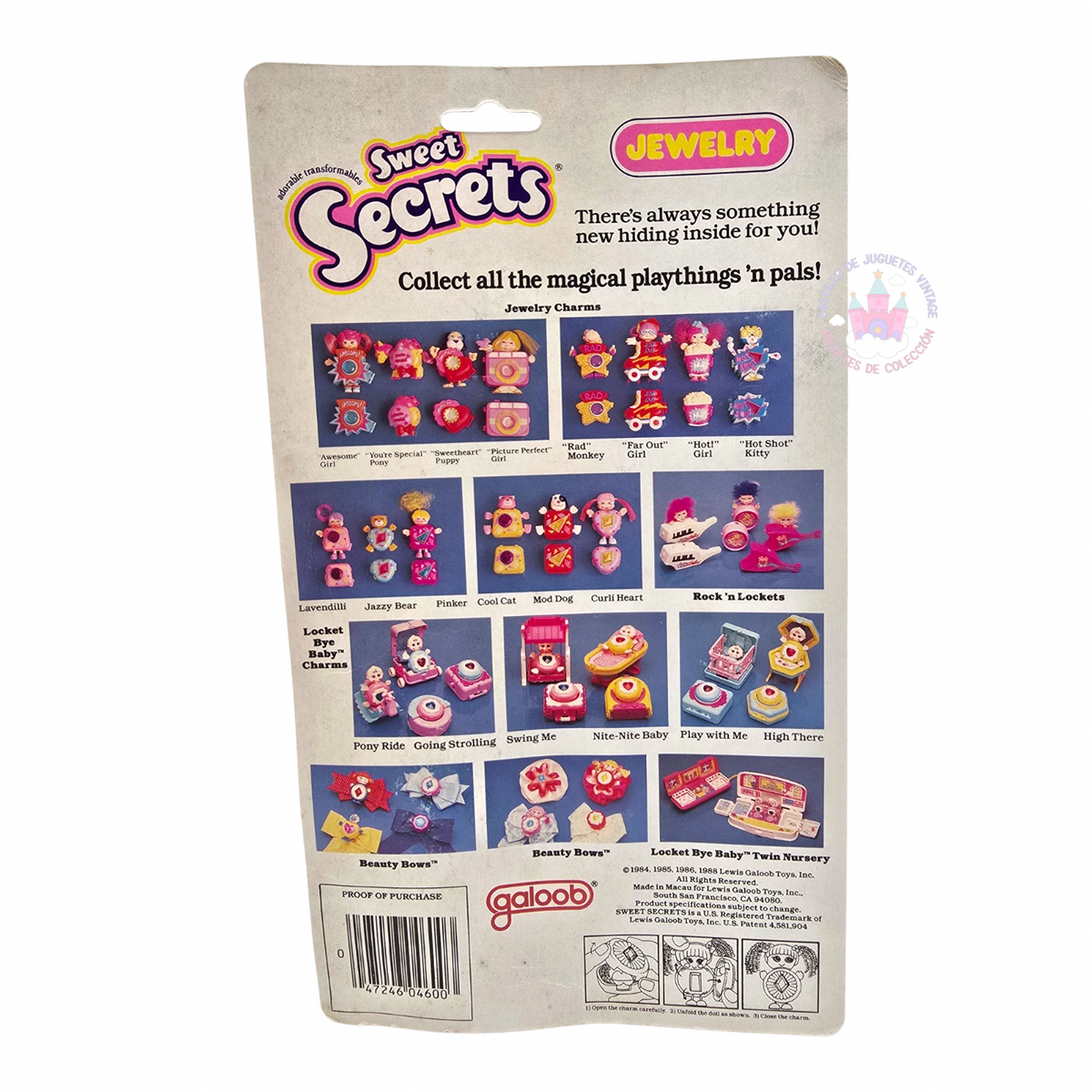 Sweet Secrets vintage Galoob Charm muñeca Picture perfect locket