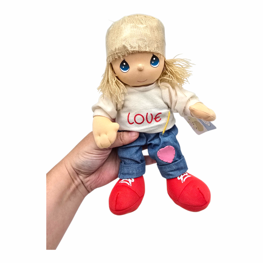 Muñeco de tela vintage Precious Moments Ryan 11" 25 cms aprox