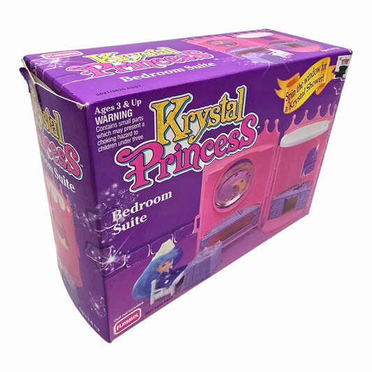 Bedroom Suite Krystal Princess Playskool Vintage para Cúpulas de agua (no incluye muñecas, solo castillo)