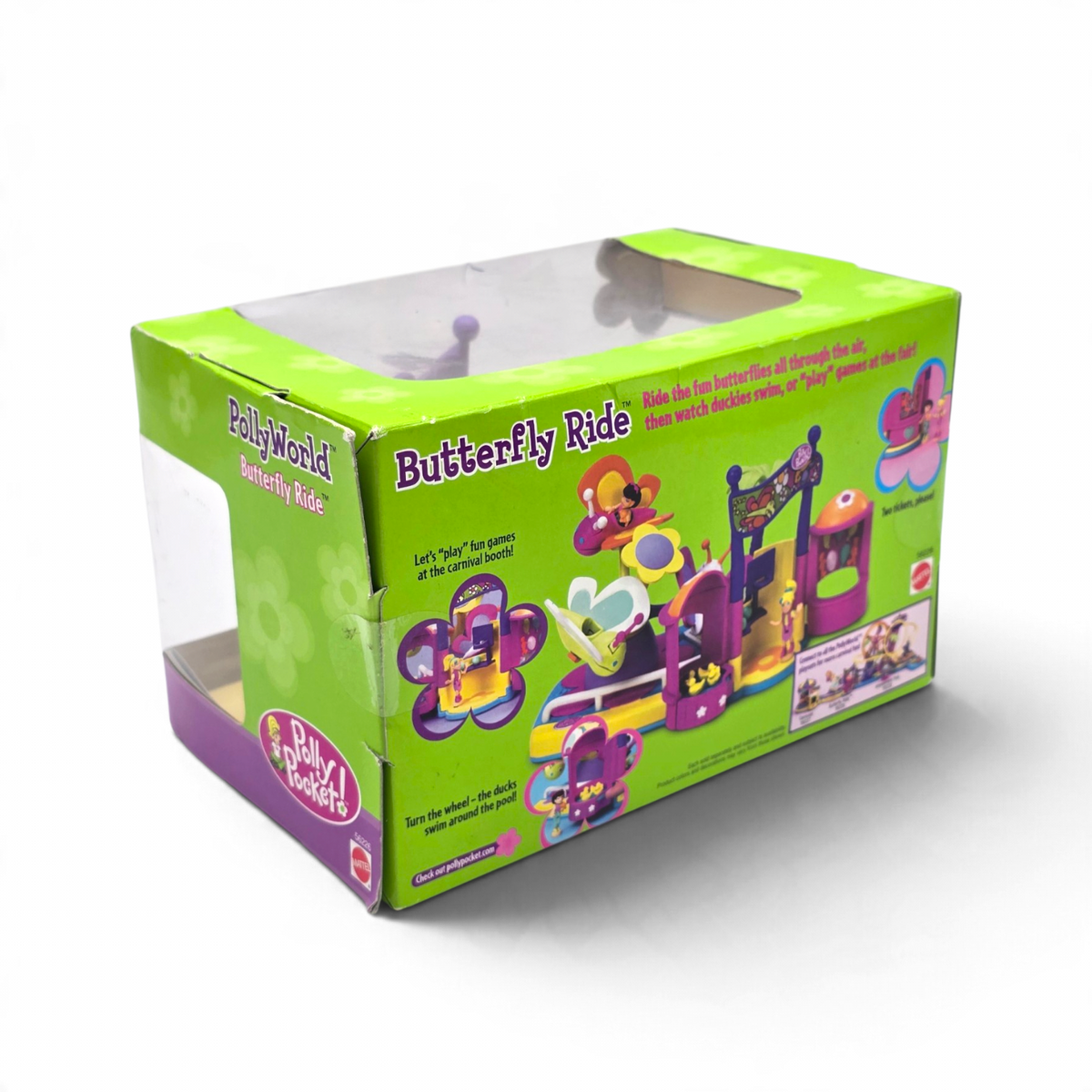 Set Polly Pocket Vintage Segunda Generación Polly World Butterfly Ride Nuevo en Caja