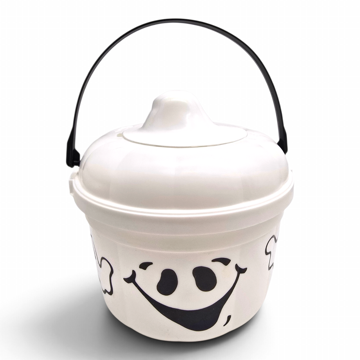Cubeta McDonald's Happy Meal Vintage 💕 Pre-Loved Segunda Mano Boo Bucket / Pail Blanca con Tapa y Copete #19