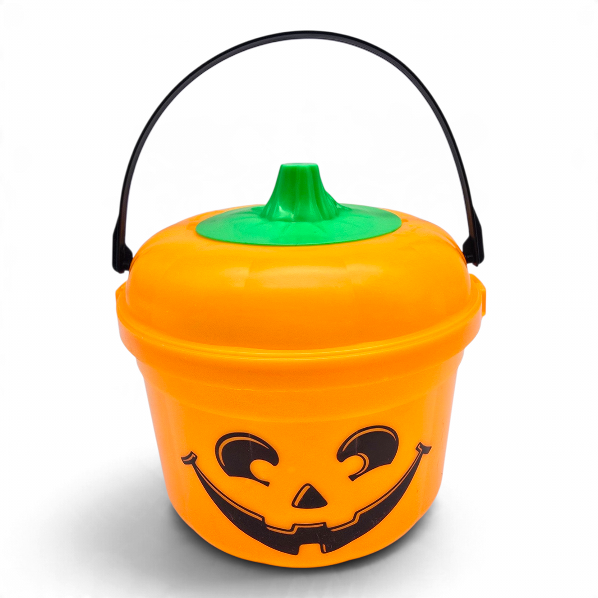 Cubeta McDonald's Happy Meal Vintage 💕 Pre-Loved Segunda Mano Boo Bucket / Pail Calabaza Neón con Tapa y copete #23