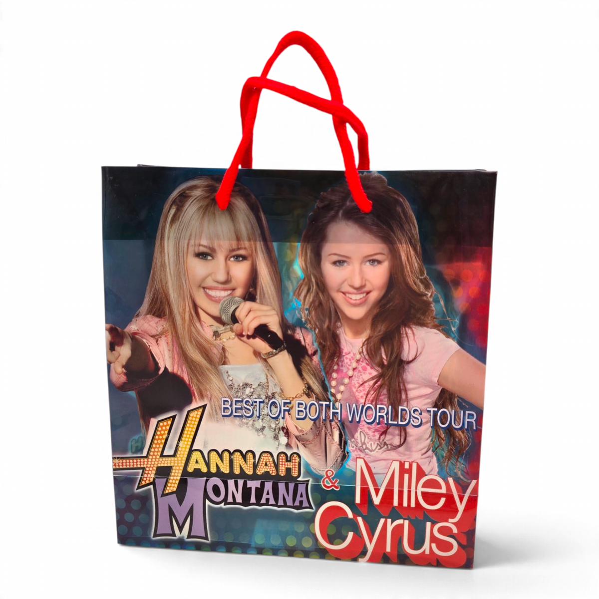 Bolsa de Regalo de Acetato Vintage Hannah Montana 20x20 cms aprox Nueva Azul