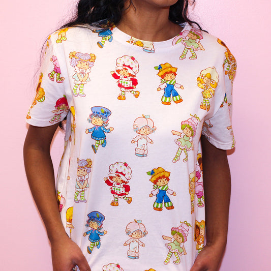 Playera Unisex Strawberry shortcake x Cakeworthy Rosita Fresita