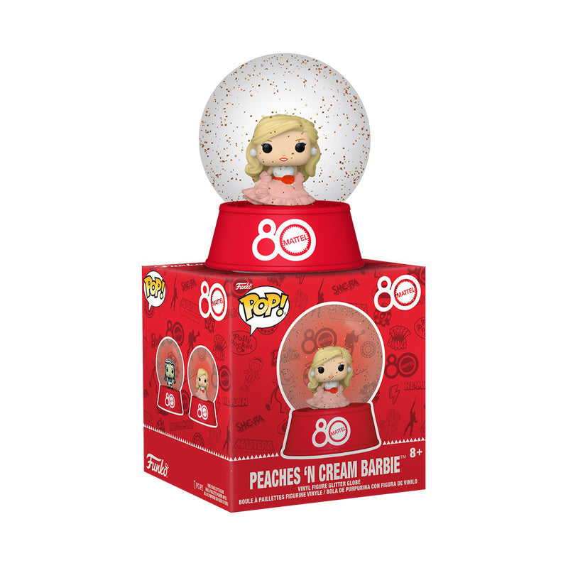 Snow Globe Mattel 80 aniversario pequeña Barbie