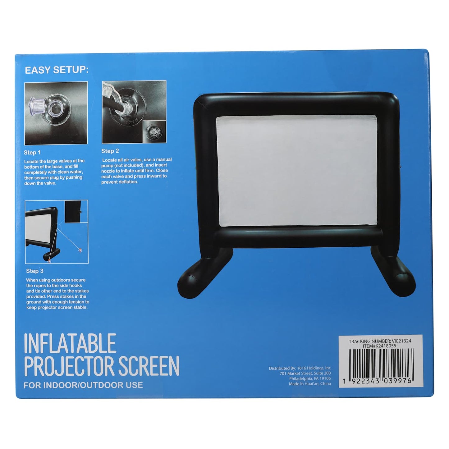 Inflable Pantalla para proyección para Movie time 🎥🍿1.70x.90x1.48 mts