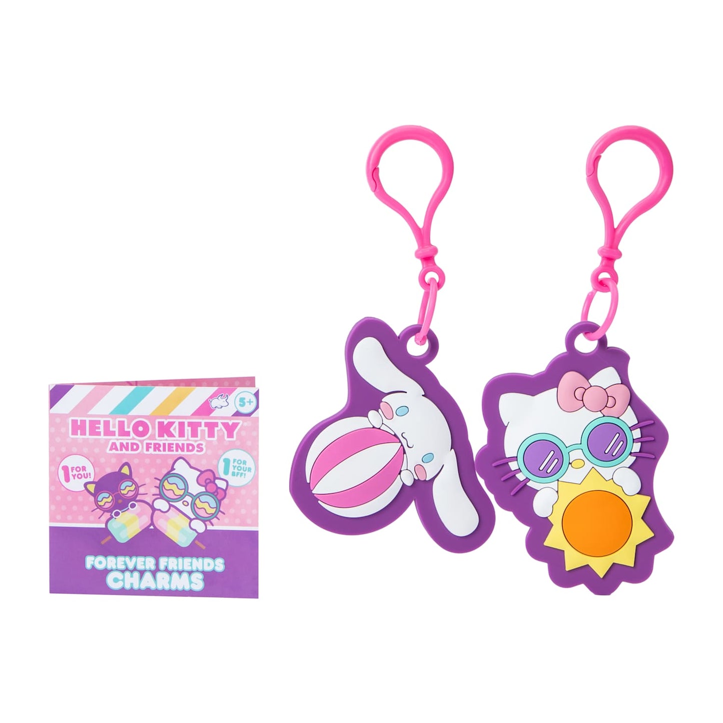 Llaveros charms Hello Kitty and friends BFF sorpresa blind bag (1 paquete con 2 llaveros vinyl)
