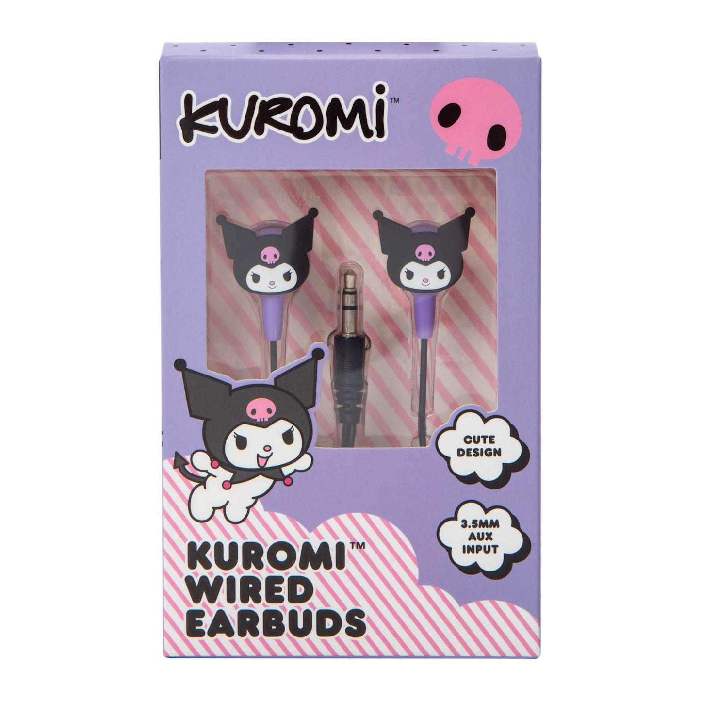 Audífonos alámbricos Sanrio Kuromi