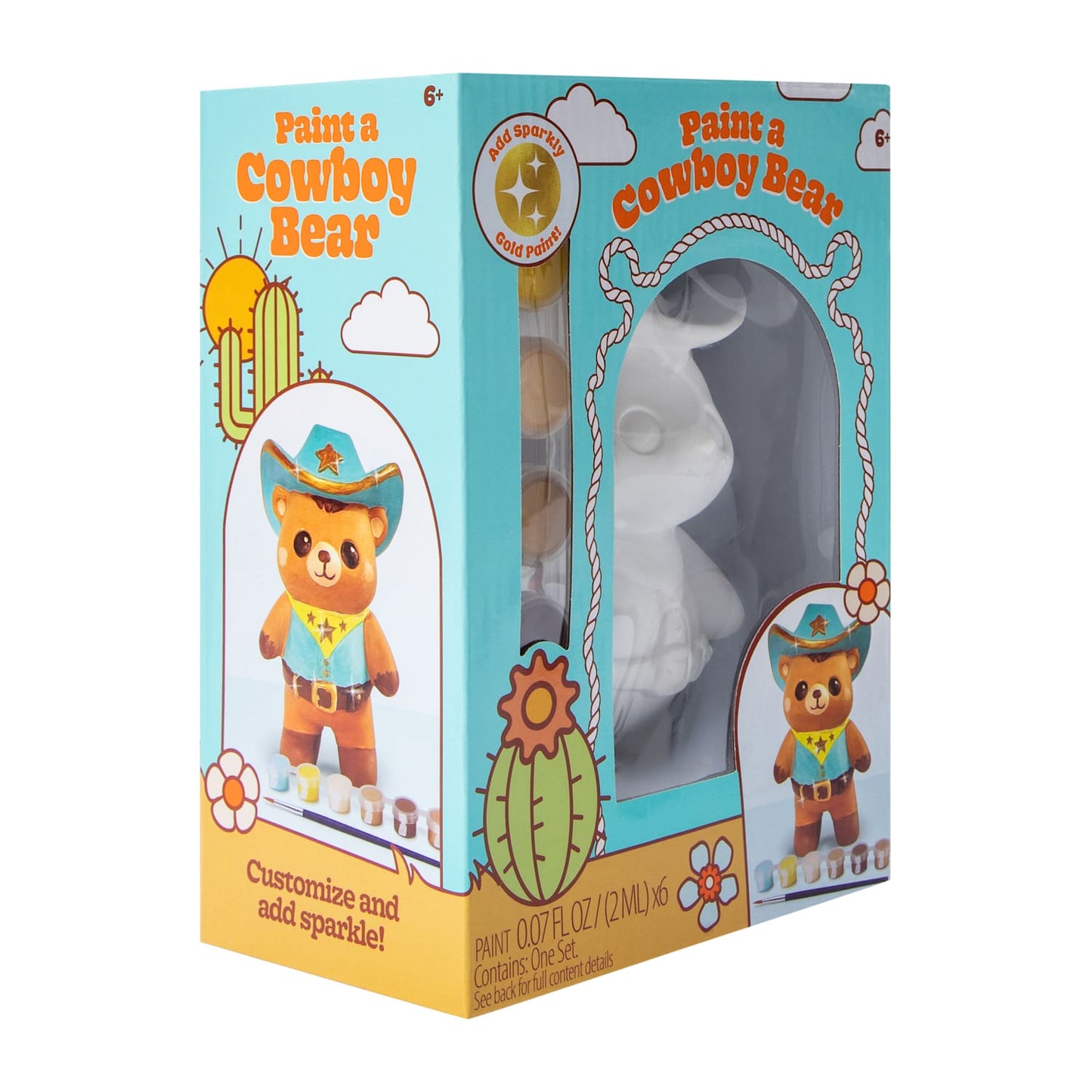 Cerámica para pintar (incluye pinturas) Oso Vaquero DIY