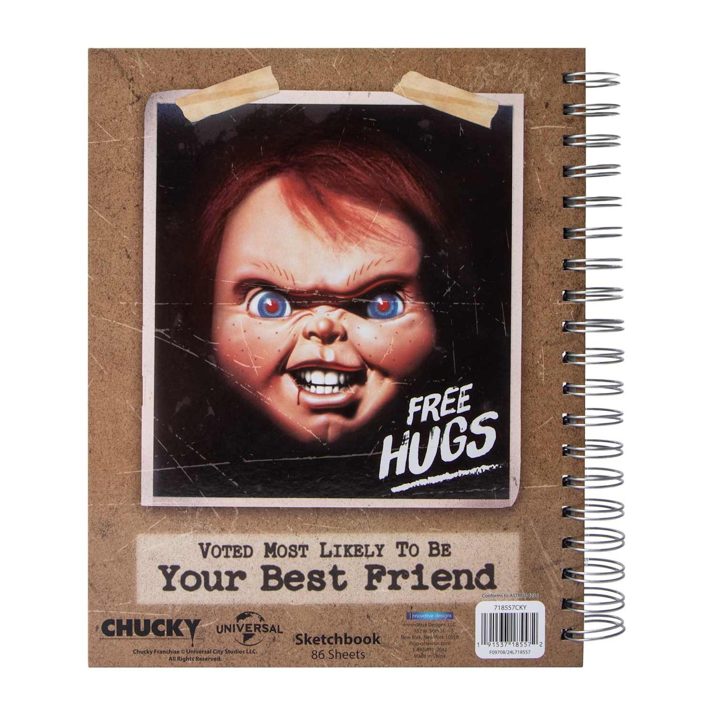 Sketch book Cuaderno Para dibujo con plumones (pasta dura) Halloween Chucky