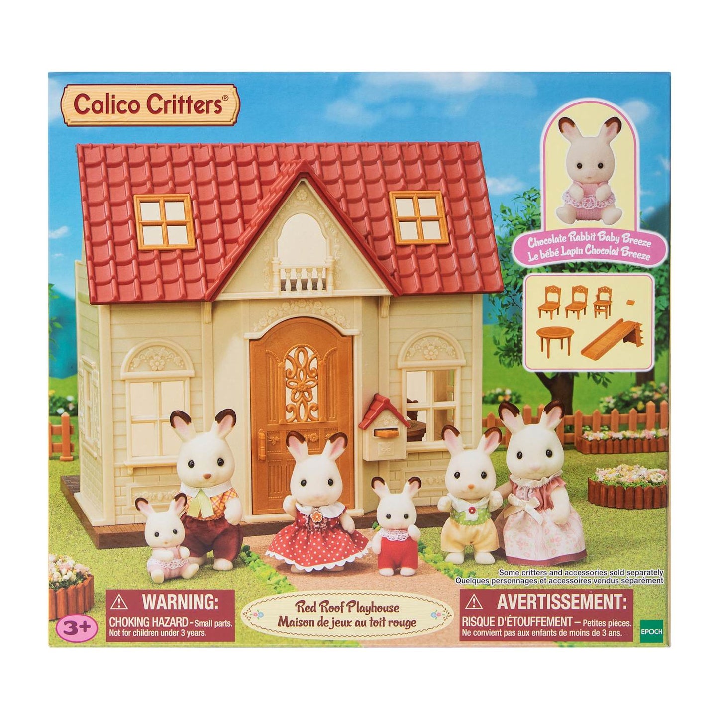 Calico Critters Casita Ternurines Mansion Red roof playhouse con 1 personaje