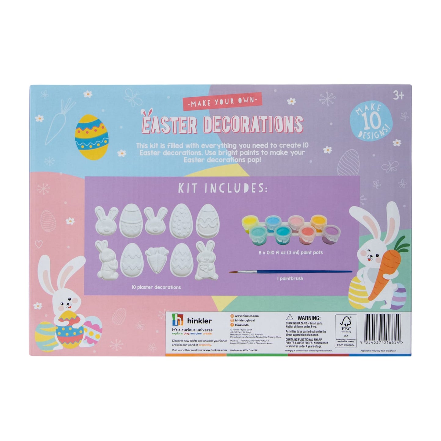 Cerámica para pintar (incluye pinturas) Pascua DIY