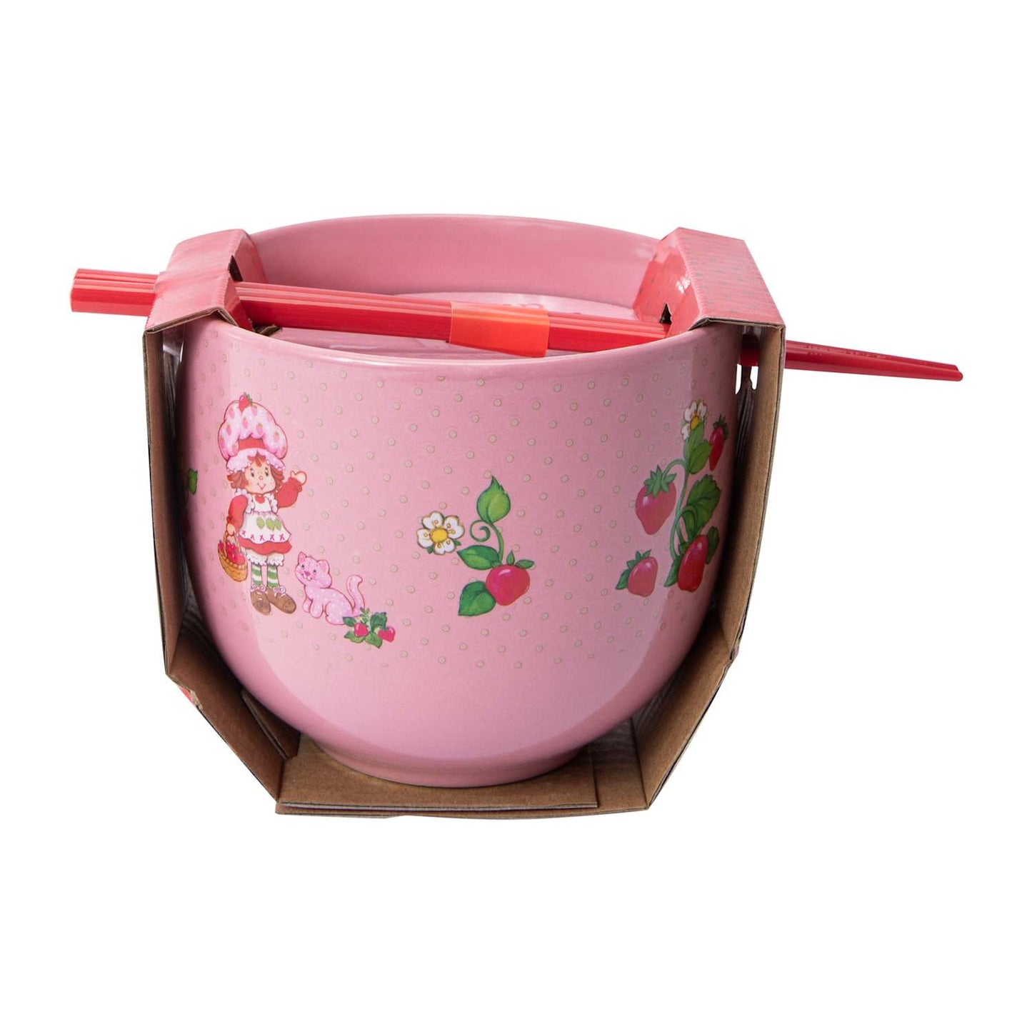 Tazón de cerámica con cubiertos asiáticos (ramen Bowl) Rosita Fresita
