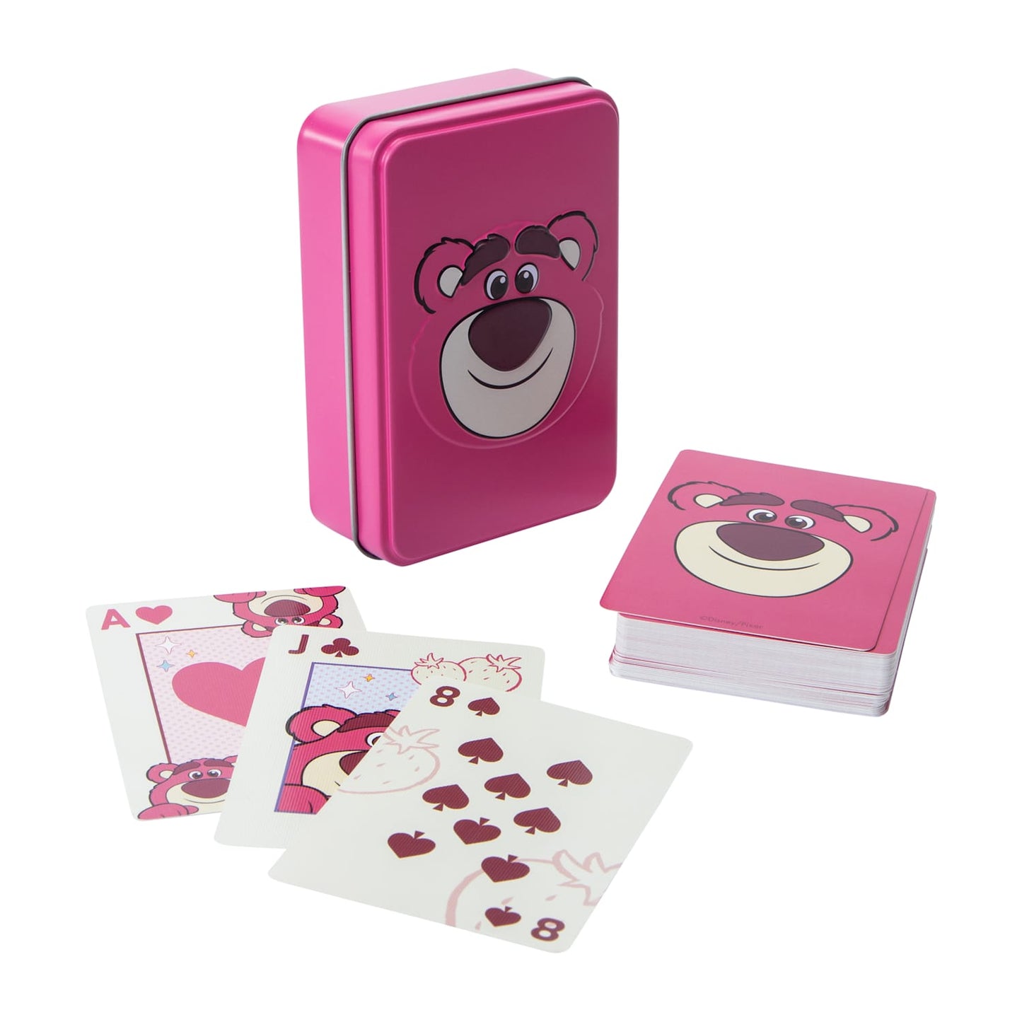 Juego de Naipes Lotso con lata de aluminio Coleccionables. Barajas Disney Pixar
