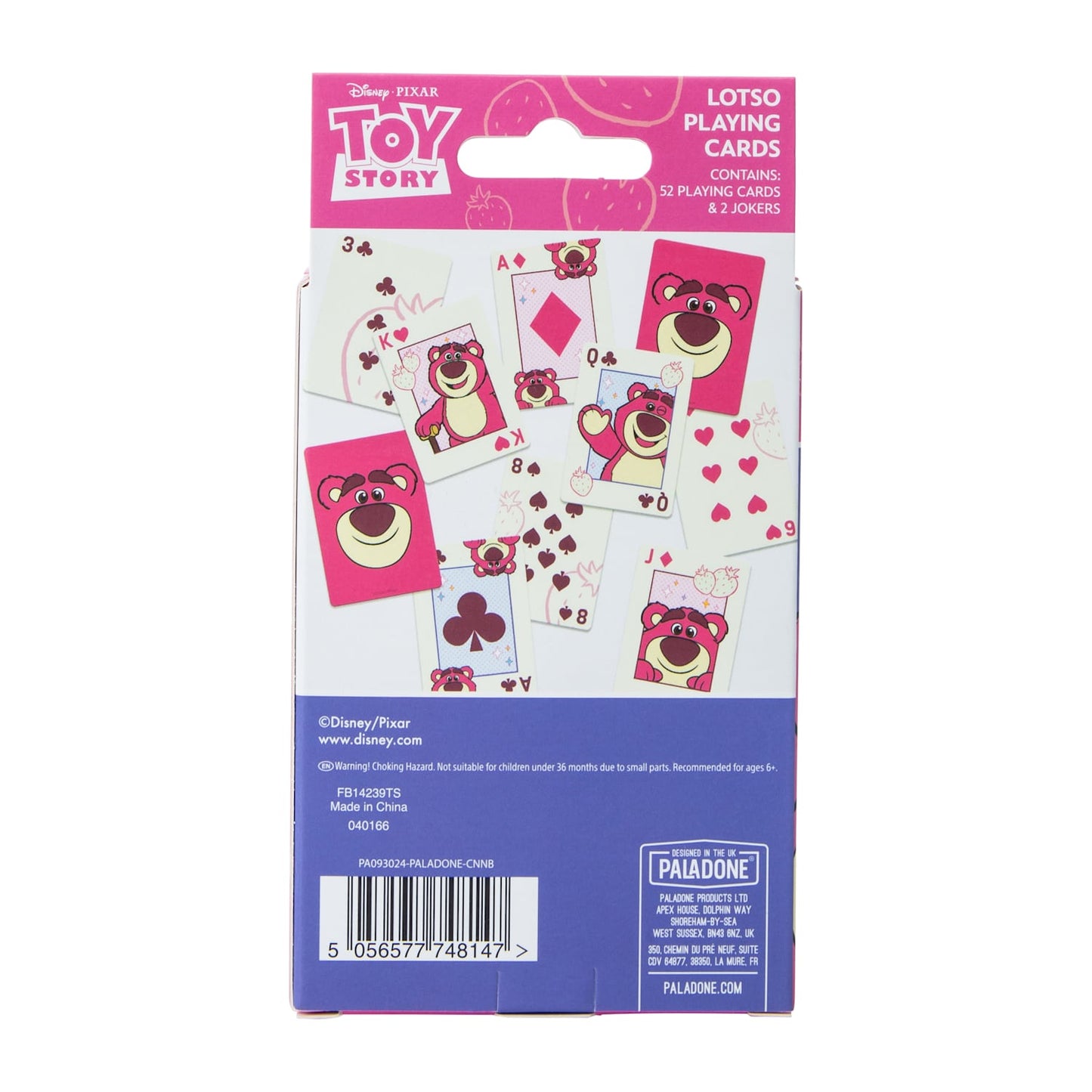 Juego de Naipes Lotso con lata de aluminio Coleccionables. Barajas Disney Pixar