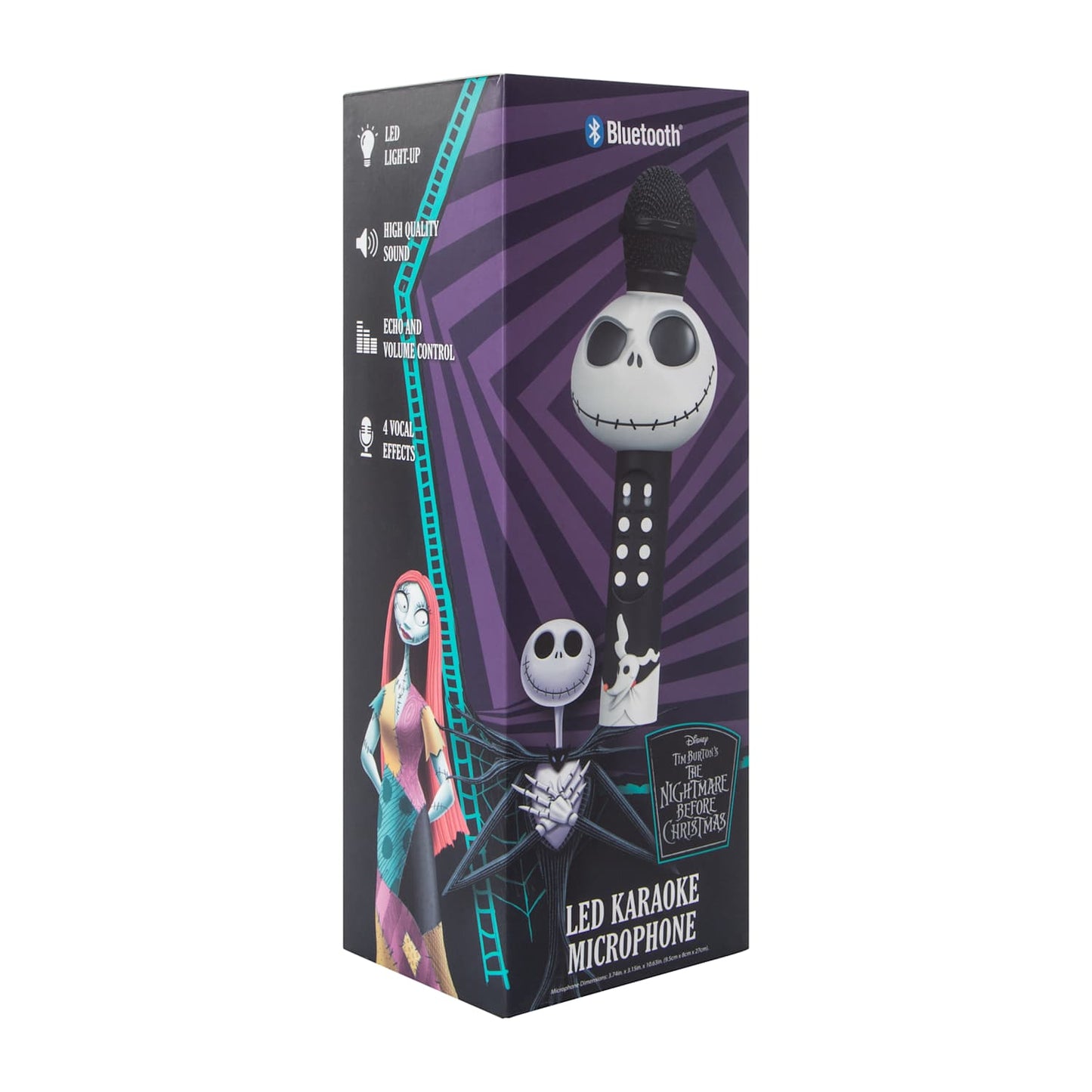 Nightmare before Christmas Jack Micrófono Karaoke con bocina integrada y luz led