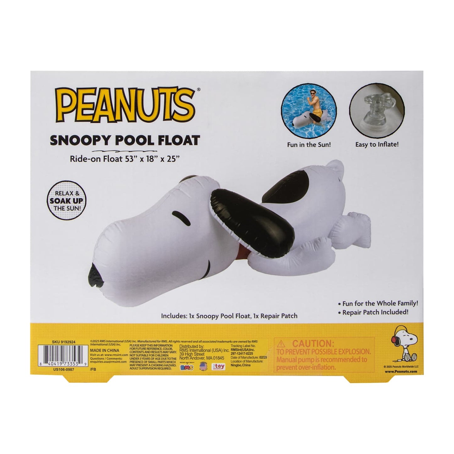 Flotador de agua Snoopy