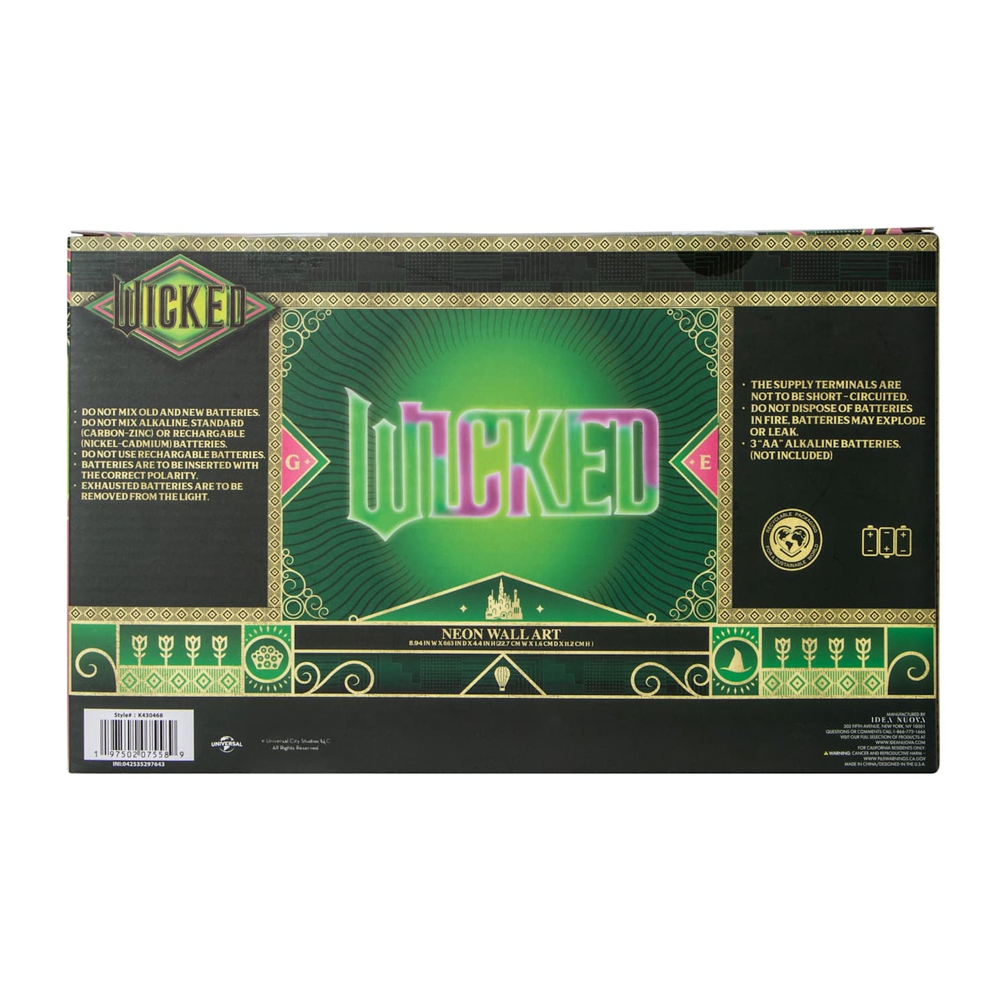 Wicked letrero Luz neon led