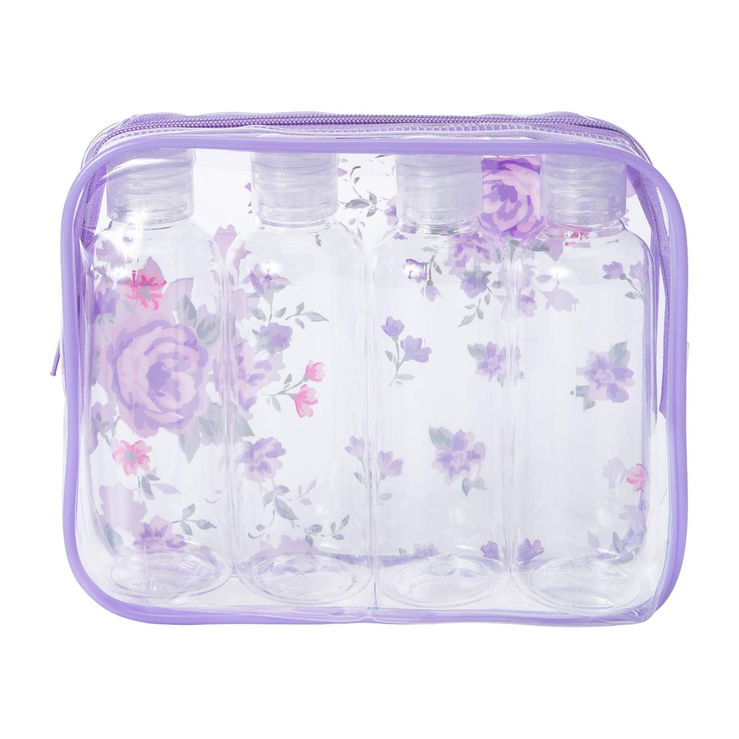 Set Estuche de viaje con botellitas y estuche traveler size Lila