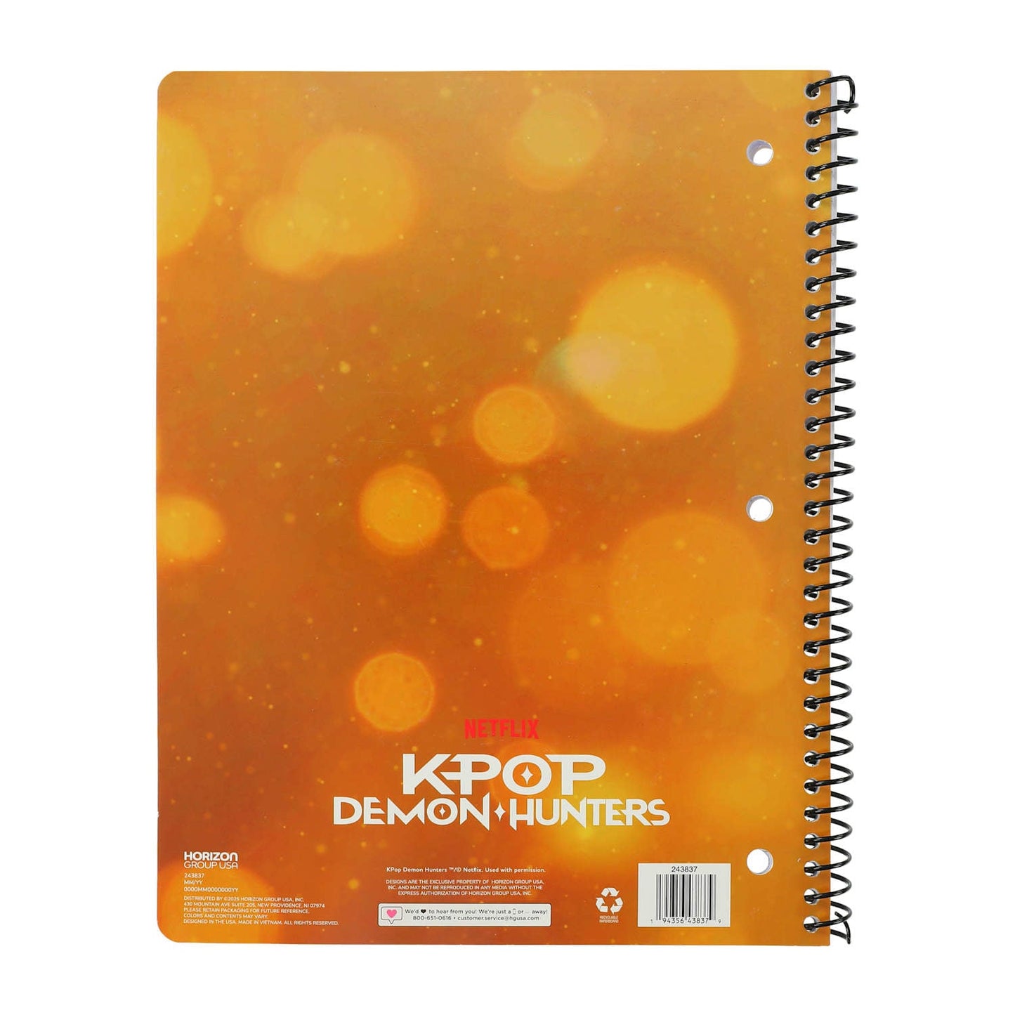 Netflix K-Pop Demon Hunters cuaderno Profesional 80 hojas rayado Golden