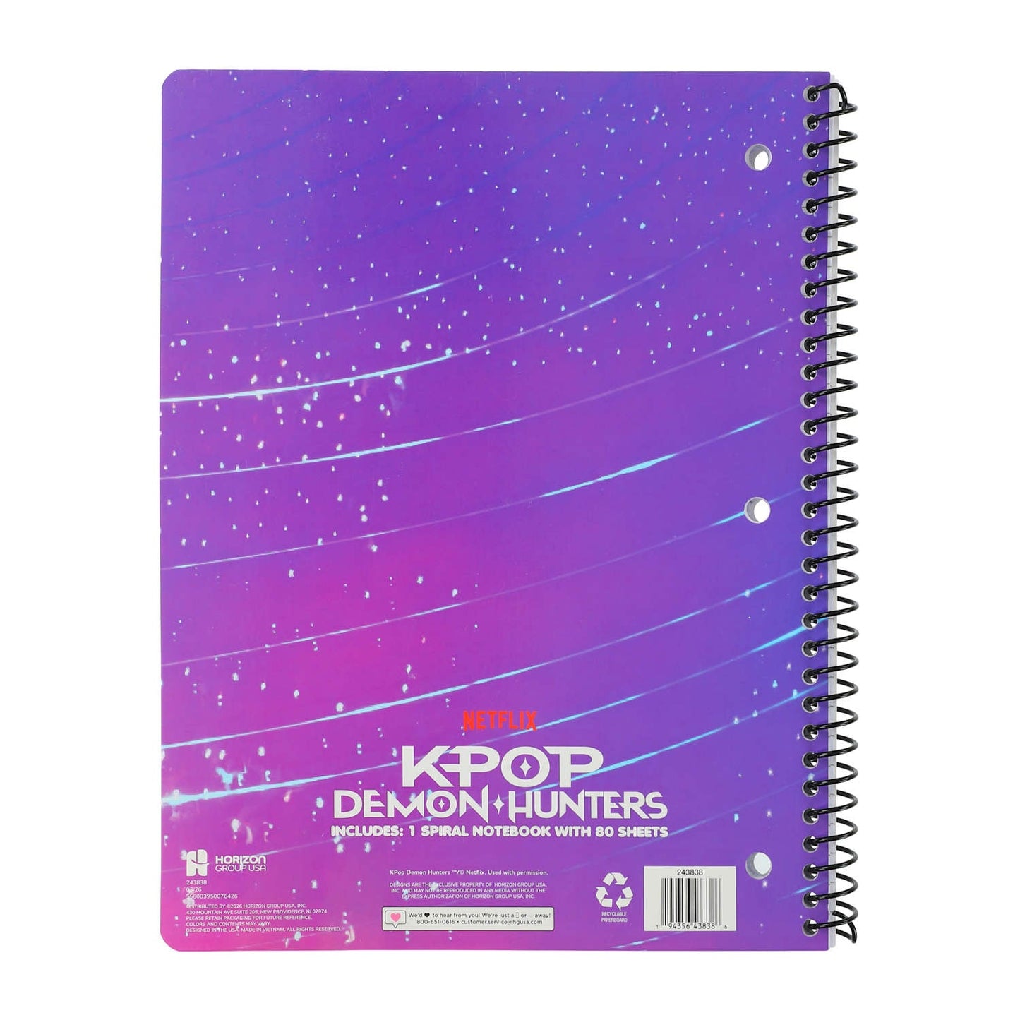 Netflix K-Pop Demon Hunters cuaderno Profesional 80 hojas rayado