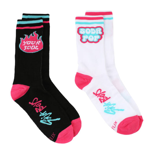 Juniors K-Pop Demon Hunters Saja Boys calcetas 2-Pares con latita