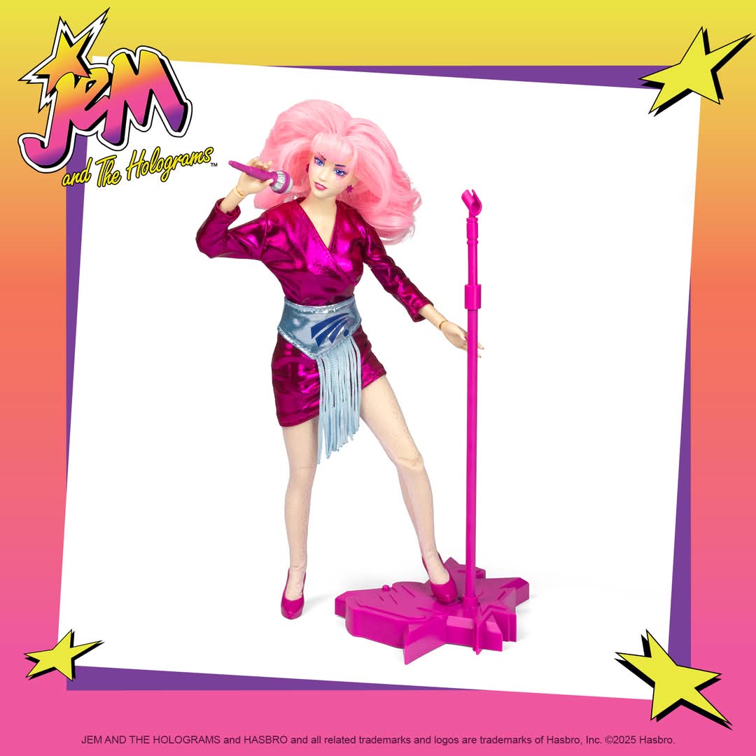 *caja con detalle estetico* Jem and the Holograms muñeca retro Loyal subjects año 2025 (musical)
