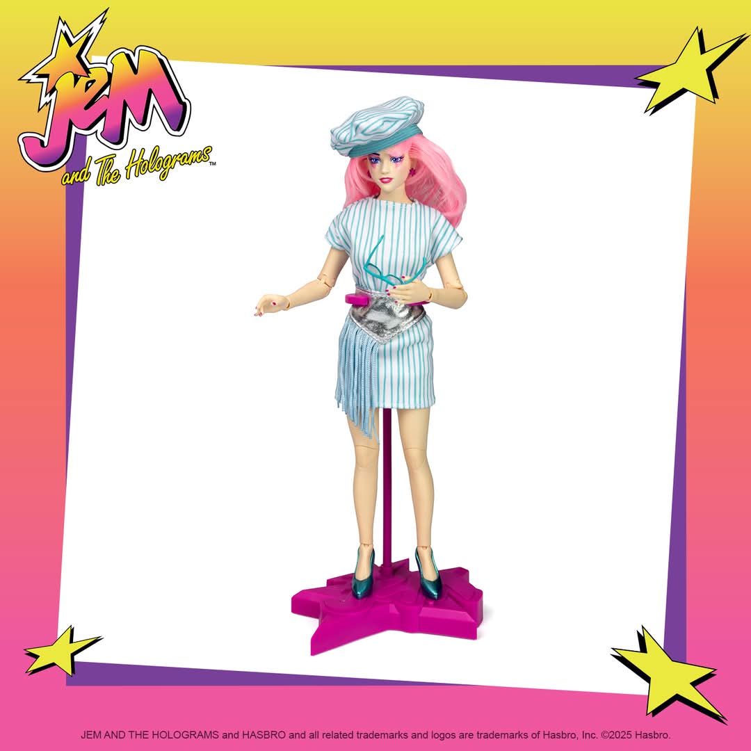 *caja con detalle estetico* Jem and the Holograms muñeca retro Loyal subjects año 2025 (musical)