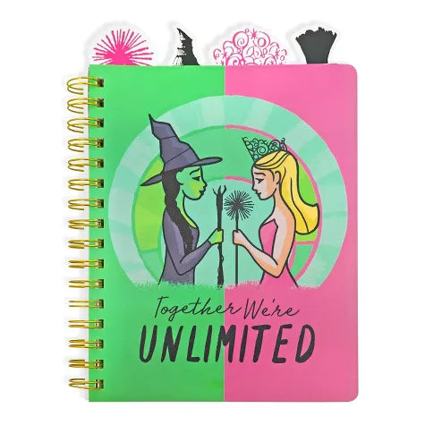 Libreta Wicked Unlimited con separadores. 96 hojas. Elphaba y Glinda DIY