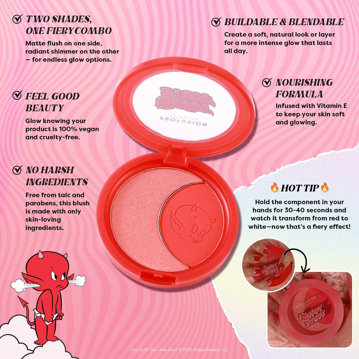 Hot Stuff + Casper Make up maquillaje Profusion Blush duo Shimmer Y Matte
