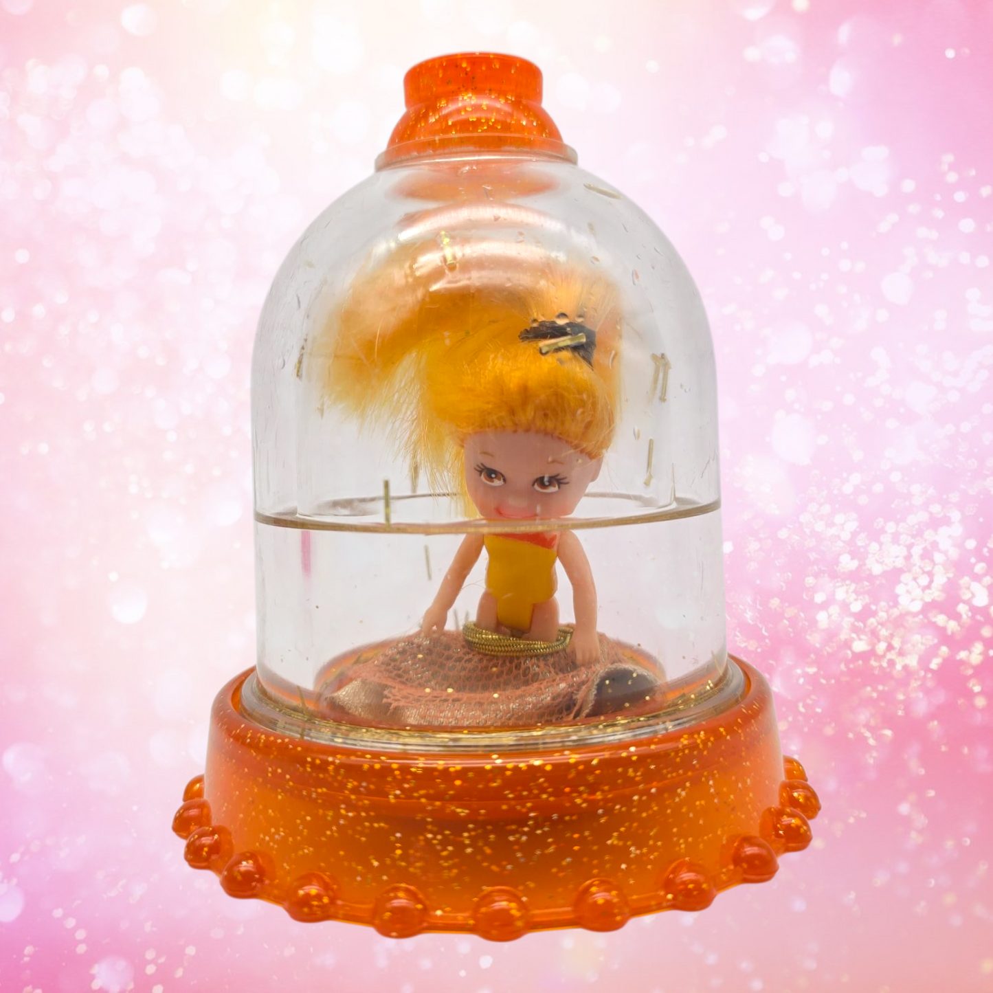 Playskool Krystal Princess vintage šsegunda manoš Pre-loved Snow Globe aƱos 90s