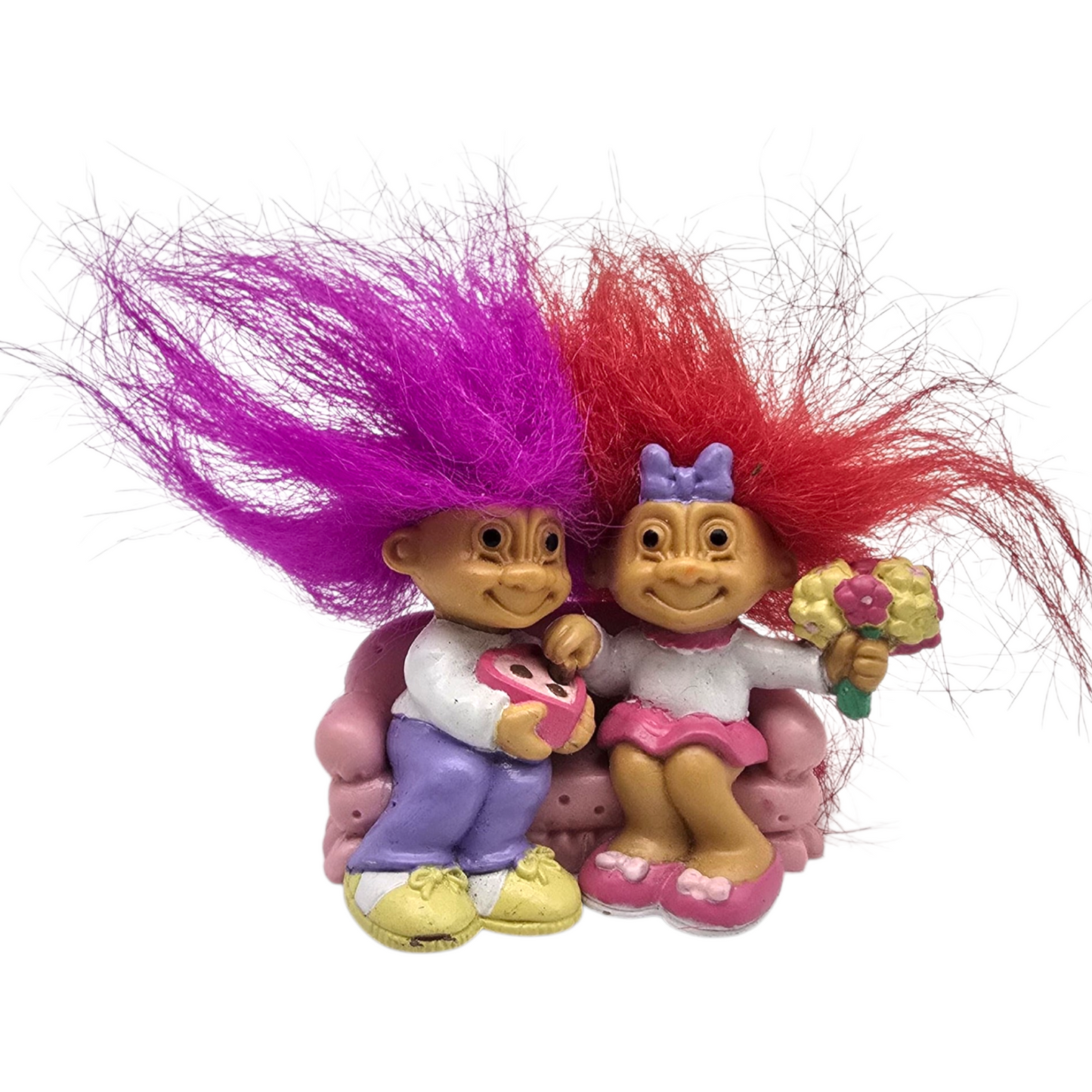 Troll Vintage Russ años 90s Figurin 5 cms Sillon