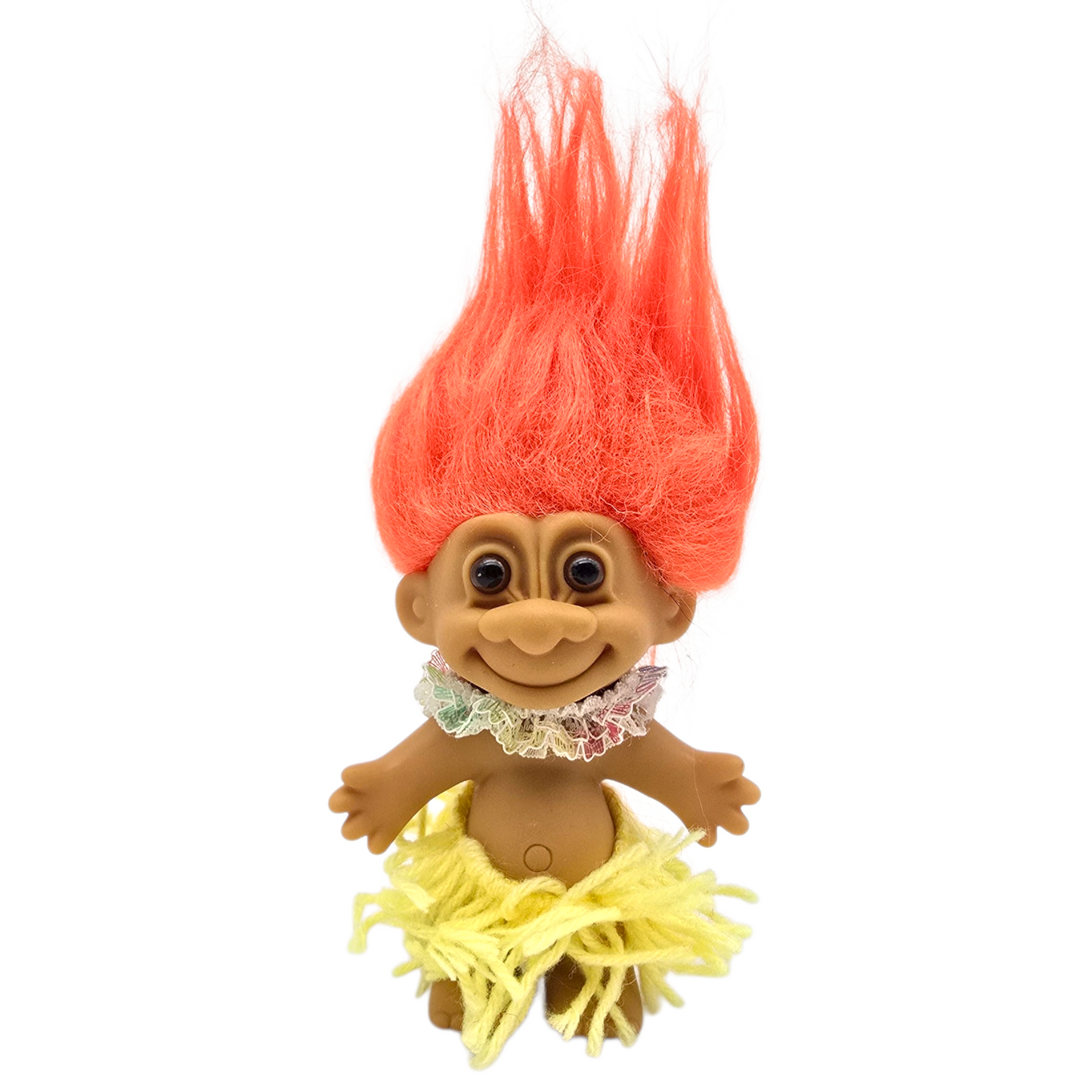 Troll Vintage Russ 11 cms años 90s Hawaiian Naranja